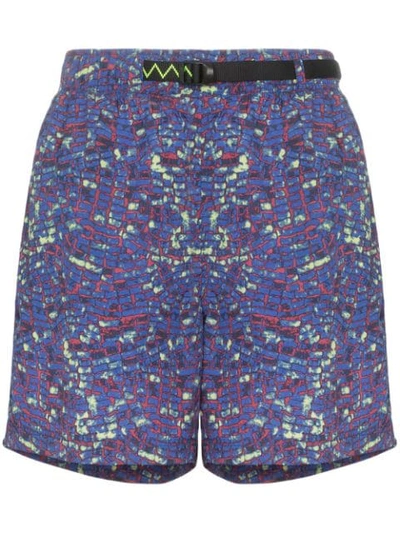 Shop Nike Nrg Acg Printed Shell Shorts In Blue