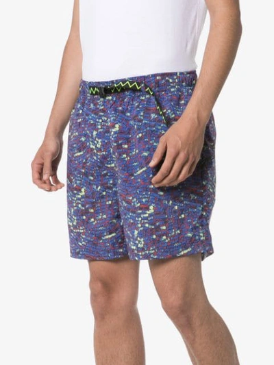 Shop Nike Nrg Acg Printed Shell Shorts In Blue