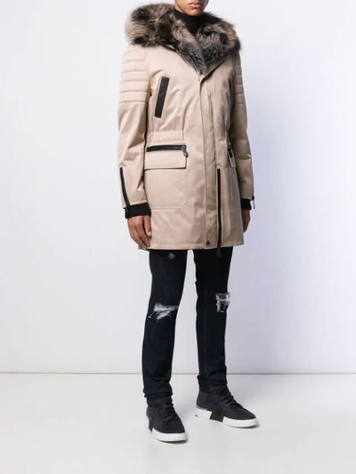 Shop Philipp Plein 20th Anniversary Parka In Brown