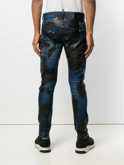 Shop Dsquared2 Tidy Biker Jeans In Blue ,black