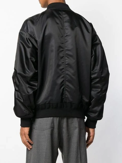 Shop Maison Margiela Structured Bomber Jacket In Black