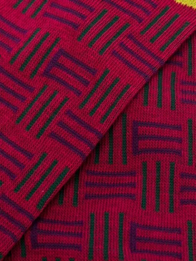 Shop Etro Intarsia Socks In Red