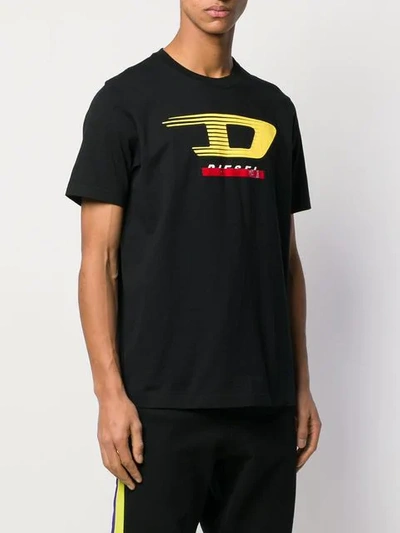 Shop Diesel T-just-y4 T-shirt In Black