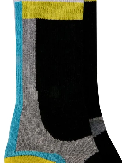 Shop Angus Chiang Did You Exercise Today Socks  In Blue