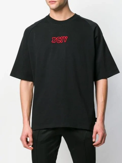 GCDS EMBROIDERED T-SHIRT - 黑色