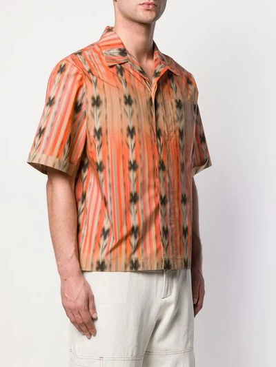 Shop Qasimi Printed Shirt In Orange