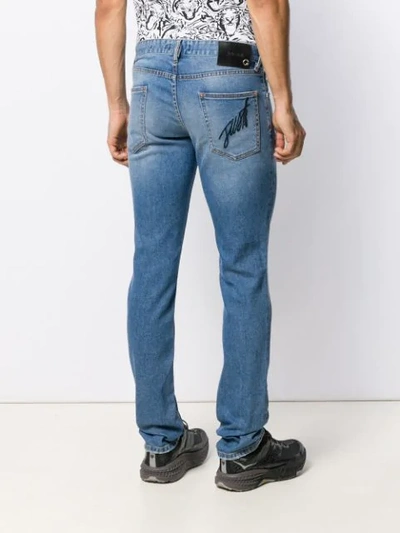 Shop Just Cavalli Slim Fit Jeans In Blue