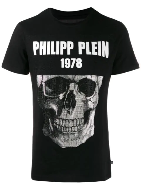 philipp plein black t shirt skull