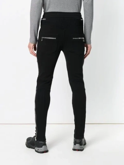 Shop Balmain Skinny Sweatpants - Black