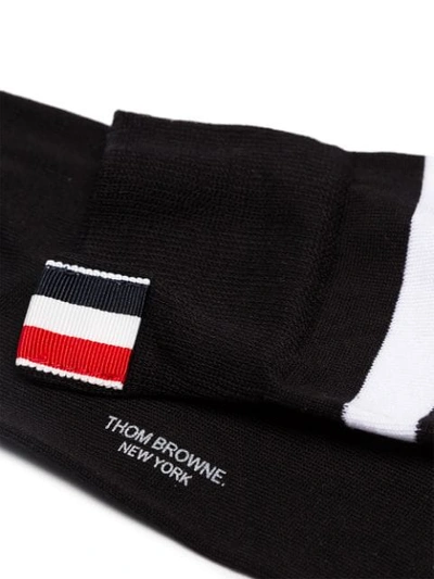 Shop Thom Browne 4-bar Stripe Socks In Black