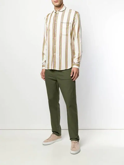 Shop Henrik Vibskov Spyjama Striped Shirt In Neutrals