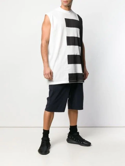 RICK OWENS DRKSHDW OVERSIZED TANK TOP - 白色