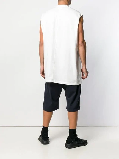 RICK OWENS DRKSHDW OVERSIZED TANK TOP - 白色