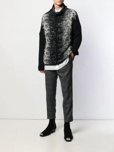 Shop Ann Demeulemeester Herringbone Wool Trousers In Grey