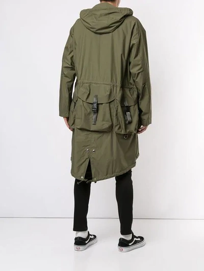 Shop Undercover Hooded Raincoat - Green