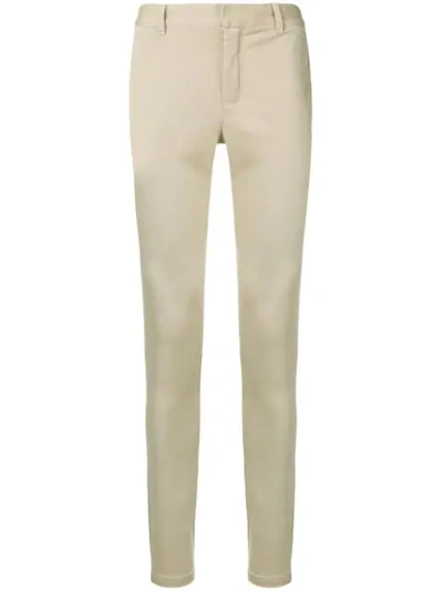 Shop Balmain Skinny Tailored Trousers In Neutrals
