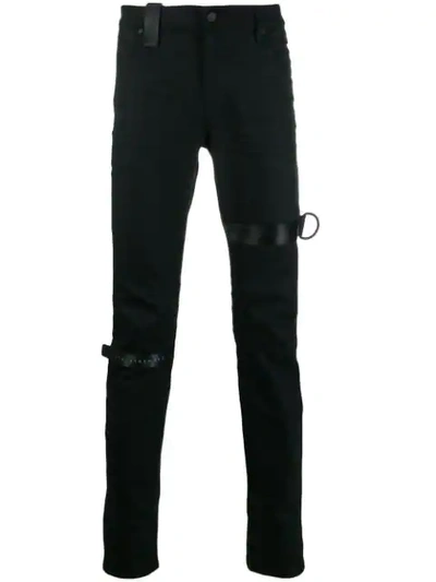 Shop Rta Logo Skinny-fit Jeans In Black
