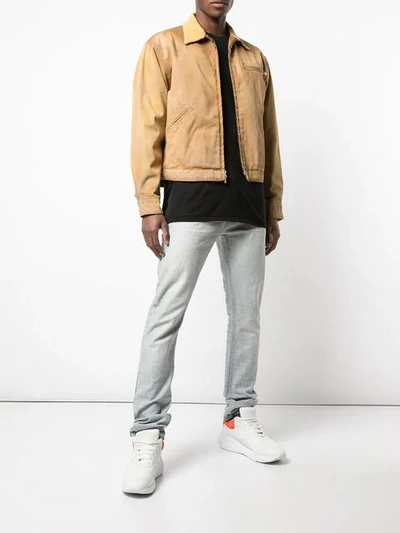 Shop Fear Of God Zipped Shirt Jacket In Brown