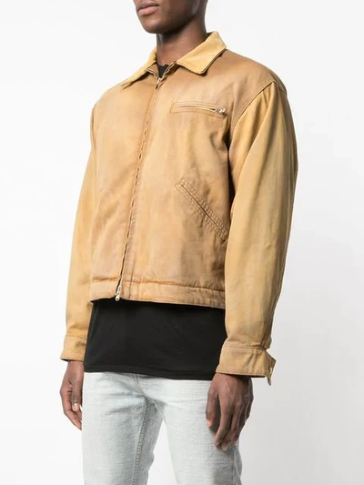 Shop Fear Of God Zipped Shirt Jacket In Brown