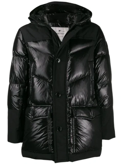 Shop Woolrich Padded Arctic Coat In Black
