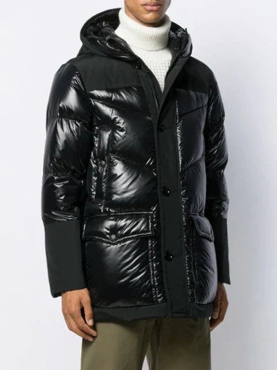 Shop Woolrich Padded Arctic Coat In Black