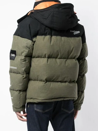 Shop Readymade Flag Patch Puffer Jacket In Green