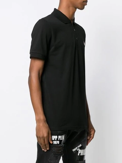 Shop Philipp Plein Skull Polo Shirt In Black