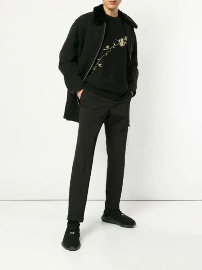 Pre-owned Yohji Yamamoto Vintage Yohji Yamamoto  Zip-up Jacket - Black