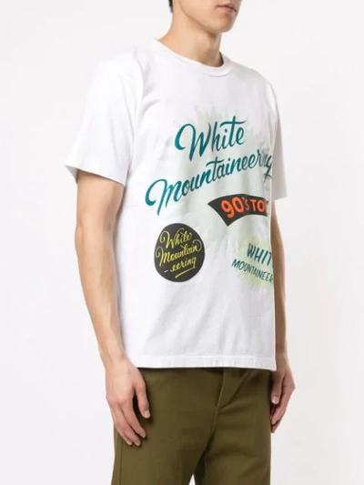 Shop White Mountaineering T-shirt Mit Logo-print In White