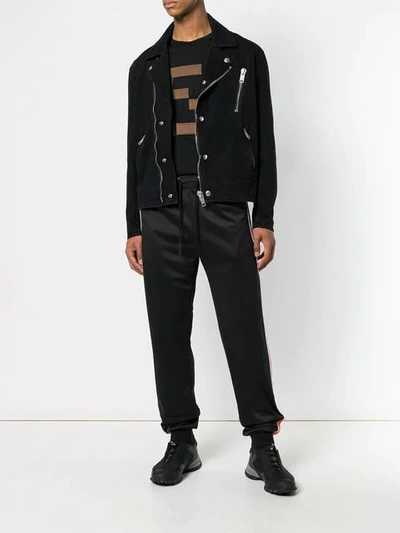 Shop Givenchy Elasticated Waist Trousers In Black