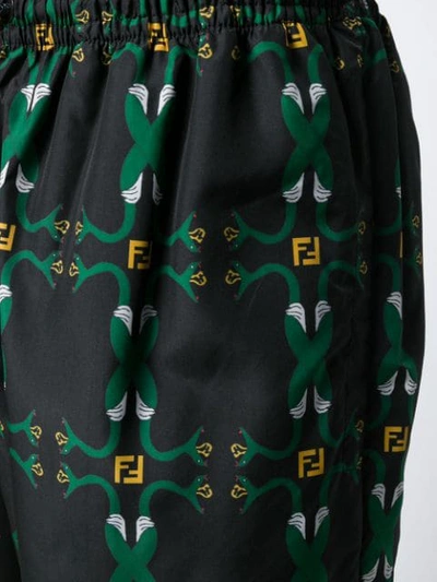 Shop Fendi Fashion Show Motif Sweatpants In Black