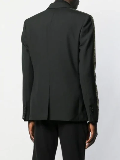 Shop Fendi Ff Logo Blazer In Black