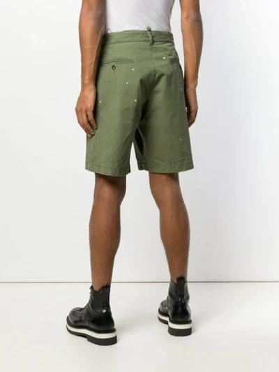 Shop Dsquared2 Logo Patch Bermuda Shorts In Green