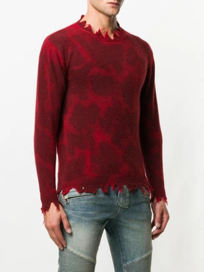 Shop Overcome Distressed Trim Jumper In Red