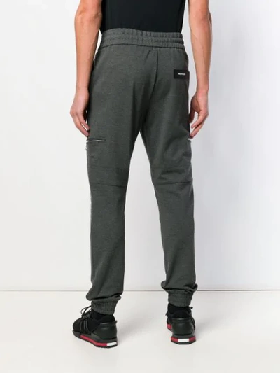 Shop Philipp Plein Drawstring Track Pants In Grey