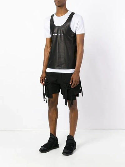 Shop Ktz Slogan Printed Tank Top In Black