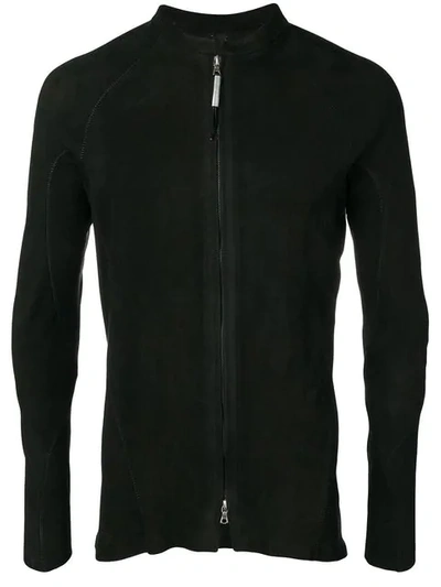 Shop Isaac Sellam Experience Arpenteur Metal-spine Leather Jacket In Black