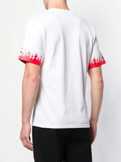 Shop Vision Of Super Flame Cuff T-shirt In White