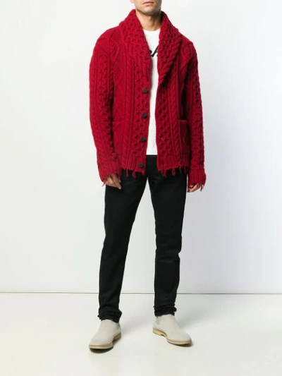 Shop Alanui Button-down Cardigan In Red