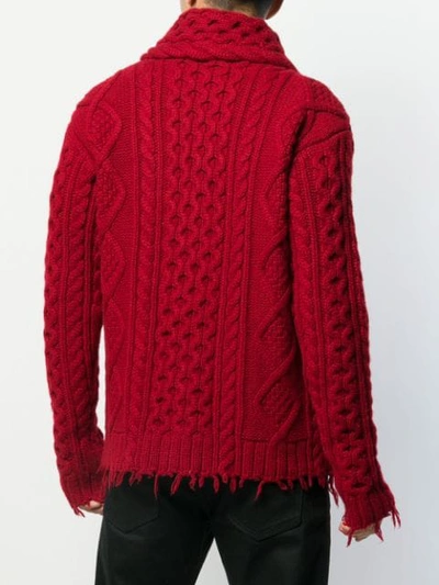 Shop Alanui Button-down Cardigan In Red