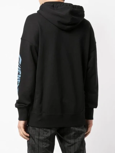 Shop Givenchy Eagle Print Hoodie In 001 Back
