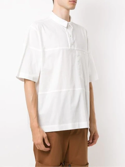 Shop À La Garçonne Oversized Polo Shirt In White
