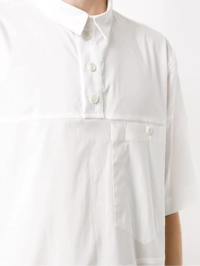 Shop À La Garçonne Oversized Polo Shirt In White