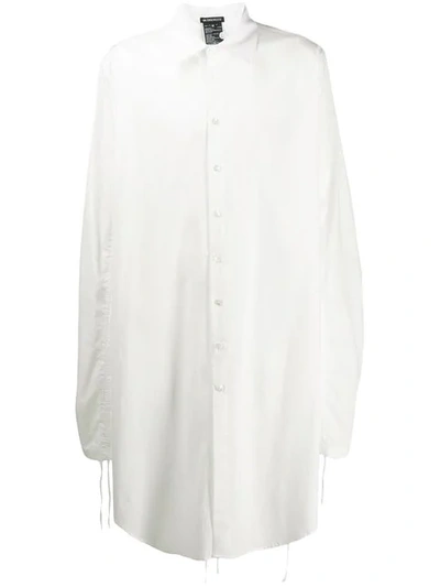 Shop Ann Demeulemeester Oversized Long Shirt In White