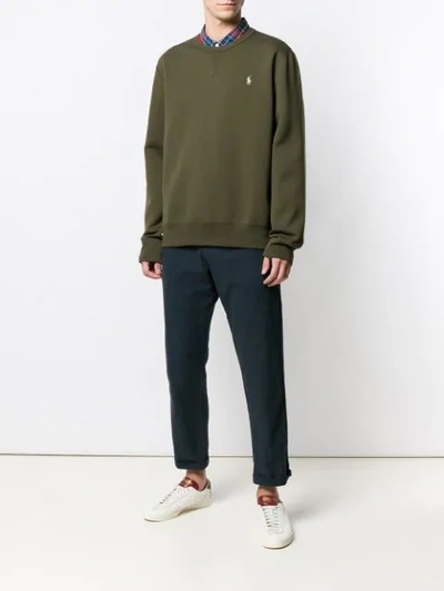 POLO RALPH LAUREN EMBROIDERED PONY SWEATSHIRT - 绿色