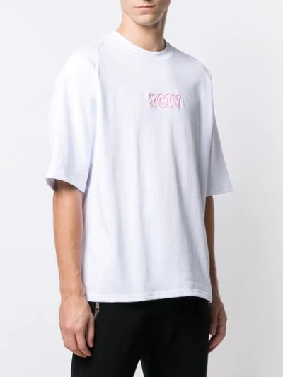 Shop Gcds Embroidered T-shirt In White