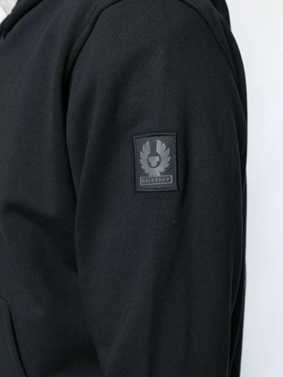 Shop Belstaff Zipped Hoodie In Black