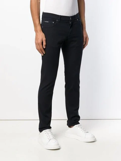 Shop Dolce & Gabbana Low-rise Skinny Jeans In Blue