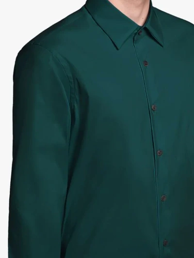 Shop Prada Classic Buttoned Shirt In Blue