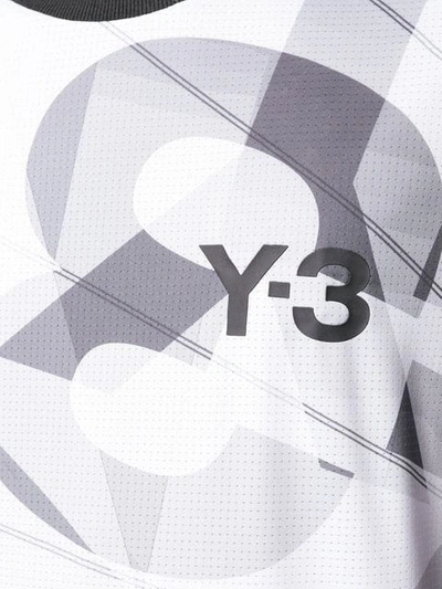 Shop Y-3 Logo Print T-shirt In Grey